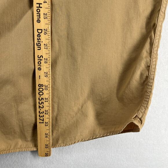 LL BEAN Shirt Mens 2XLT Tall Brushed Twill Button Up Long Sleeve Cotton Khaki - Picture 13 of 14